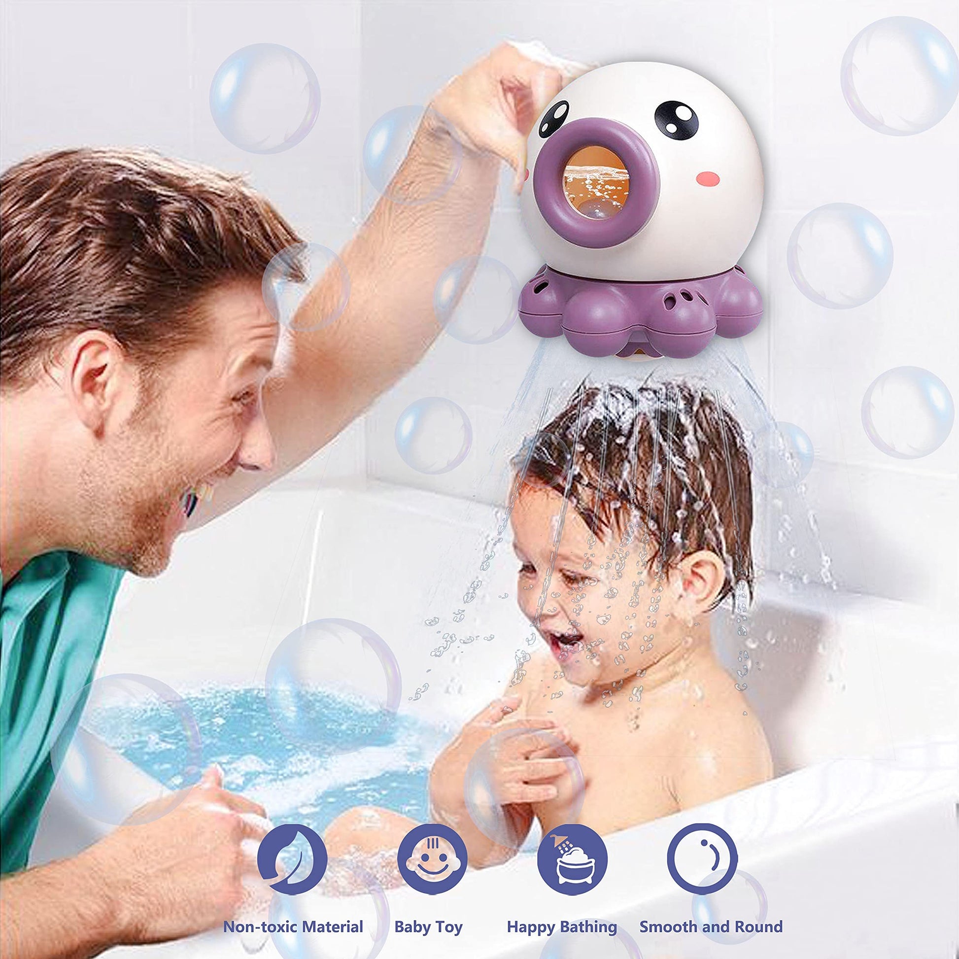 Octopus Bath Toy: Rotating Water Fun, Perfect for Kids! - Mahmoud Mart