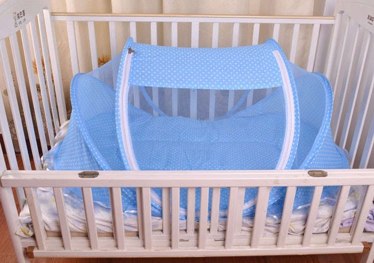 Portable Baby Bed & Pillow Set - Foldable, Safe, and Comfortable - Mahmoud Mart