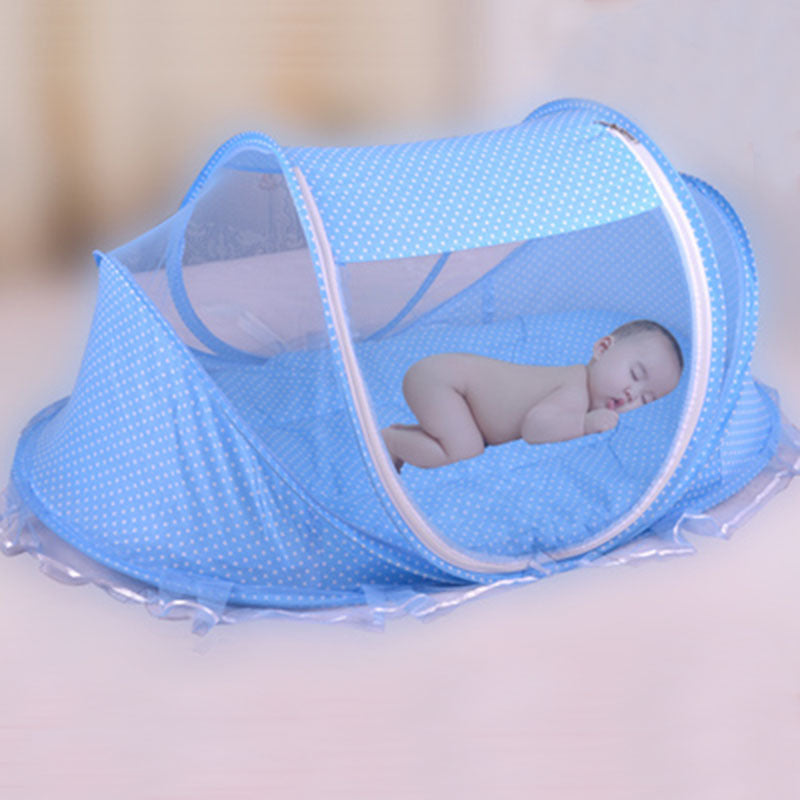 Portable Baby Bed & Pillow Set - Foldable, Safe, and Comfortable - Mahmoud Mart