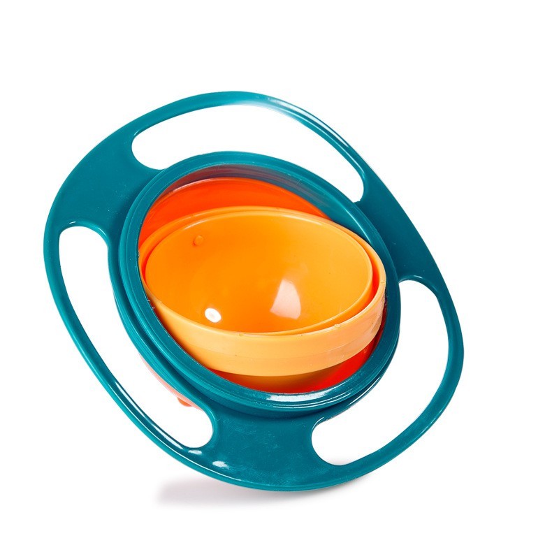 Spill-Proof 360° Rotating Bowl – The Ultimate Mess-Free Solution for Kids and Families!