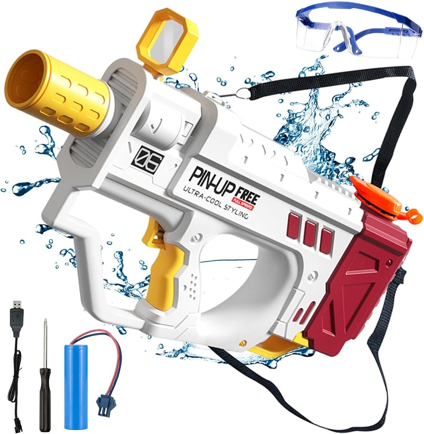 Lectric Water Gun For Adults Kids, Motorized Squirt Guns With Rechargeable Battery   800cc High Capacity, Long Distance Automatic Water Guns Up To 32 FT Range,Water Blaster Beach Pool Toys - Mahmoud Mart