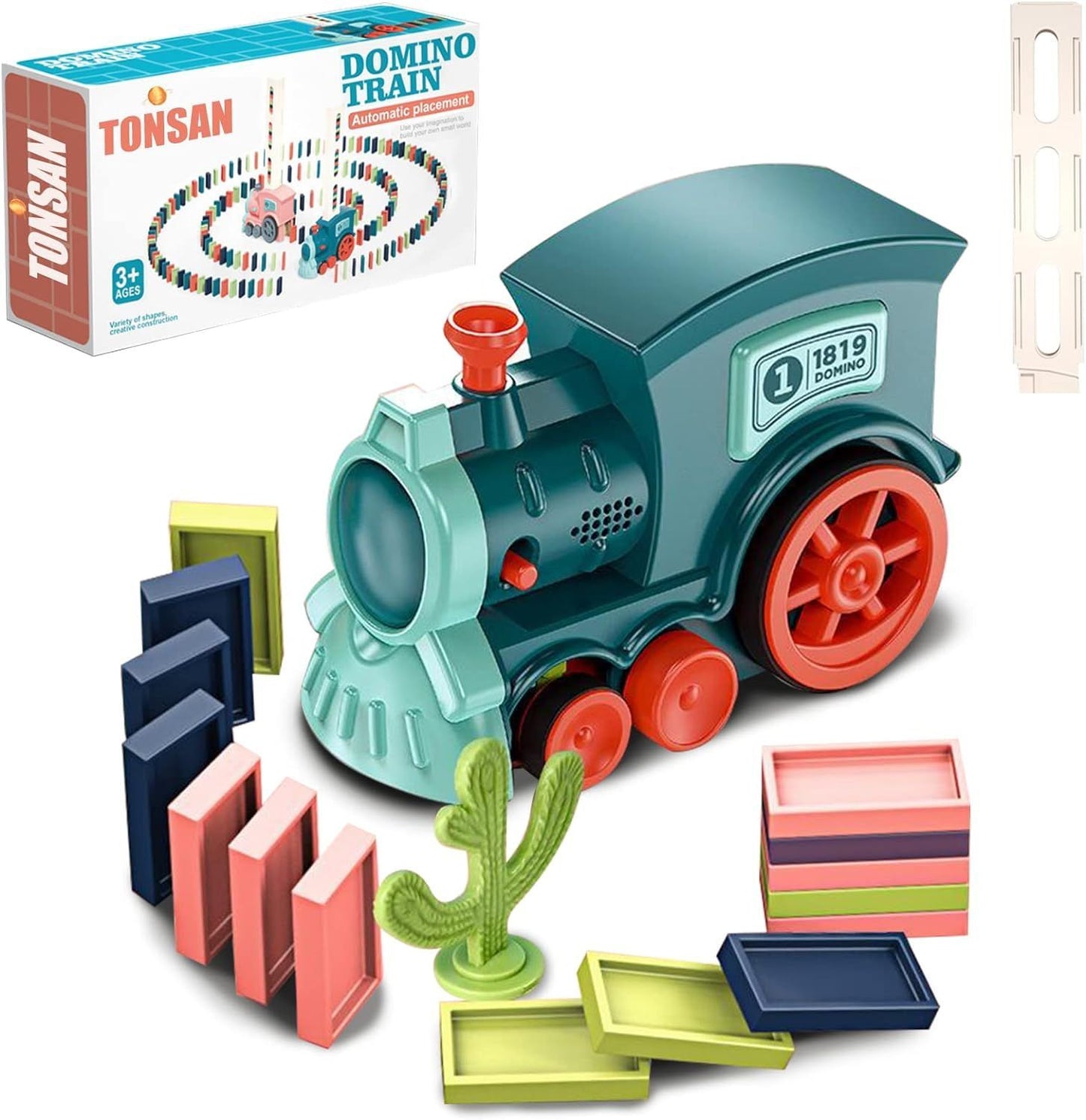 Electric Domino Train: Fun, Automatic Setup, Builds Skills Easily!