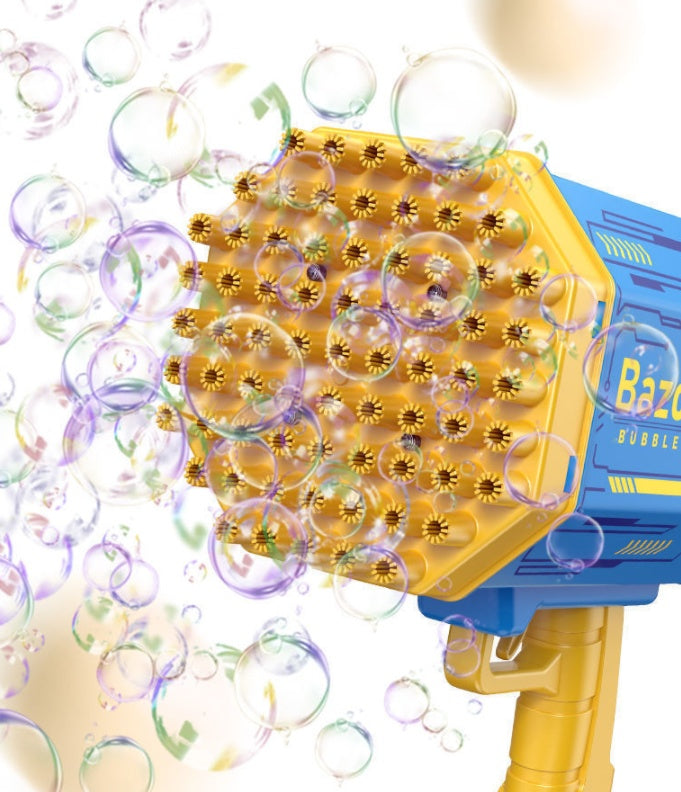 Rocket Bubble Gun: 69 Holes, Safe, Light-Up, Cool Fun! - Mahmoud Mart