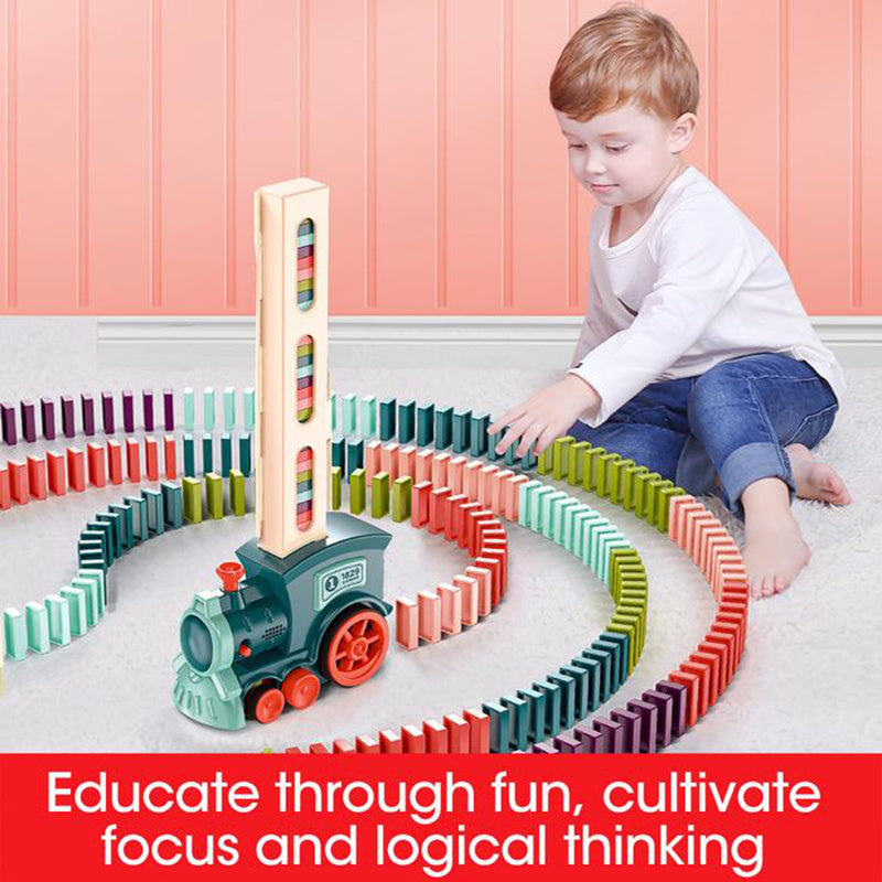 Electric Domino Train: Fun, Automatic Setup, Builds Skills Easily! - Mahmoud Mart